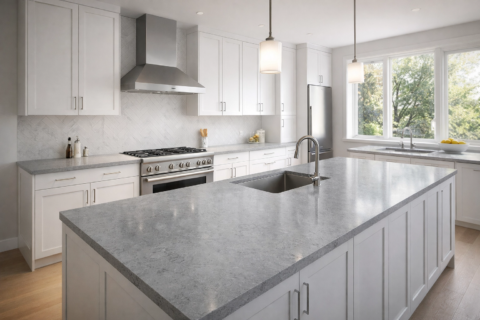 What Does Grey Cloud Quartz Communicate in a Kitchen? - Granite Rocks
